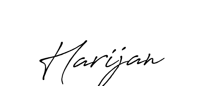 Design your own signature with our free online signature maker. With this signature software, you can create a handwritten (Antro_Vectra_Bolder) signature for name Harijan. Harijan signature style 7 images and pictures png