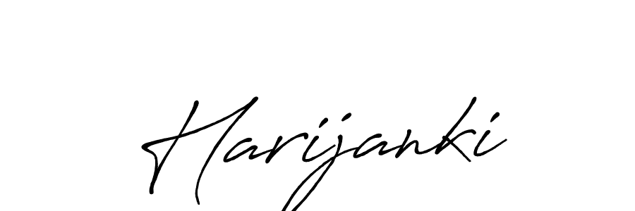 Design your own signature with our free online signature maker. With this signature software, you can create a handwritten (Antro_Vectra_Bolder) signature for name Harijanki. Harijanki signature style 7 images and pictures png