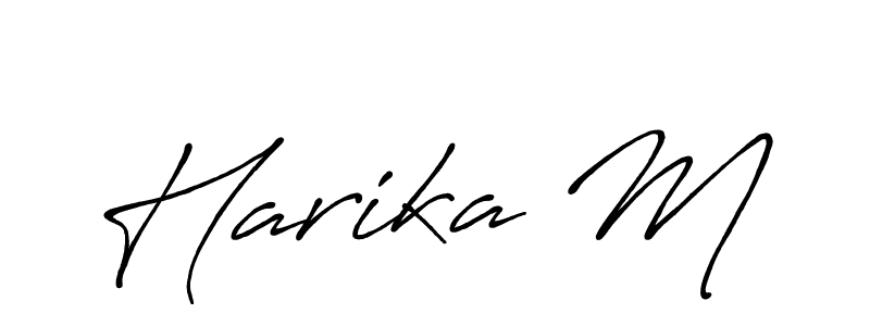 Create a beautiful signature design for name Harika M. With this signature (Antro_Vectra_Bolder) fonts, you can make a handwritten signature for free. Harika M signature style 7 images and pictures png