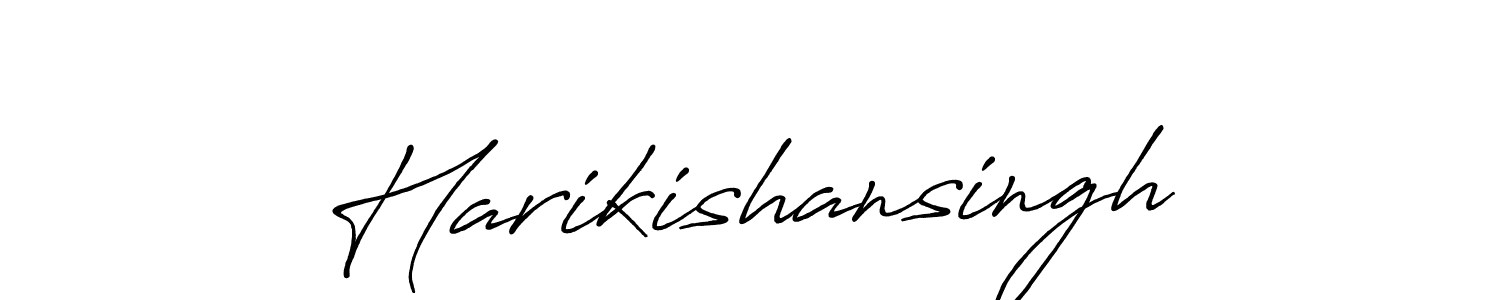 Use a signature maker to create a handwritten signature online. With this signature software, you can design (Antro_Vectra_Bolder) your own signature for name Harikishansingh. Harikishansingh signature style 7 images and pictures png