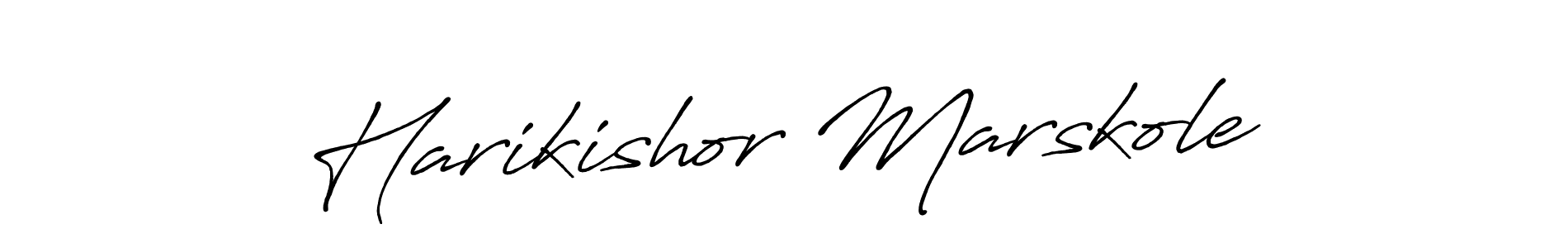 You should practise on your own different ways (Antro_Vectra_Bolder) to write your name (Harikishor Marskole) in signature. don't let someone else do it for you. Harikishor Marskole signature style 7 images and pictures png