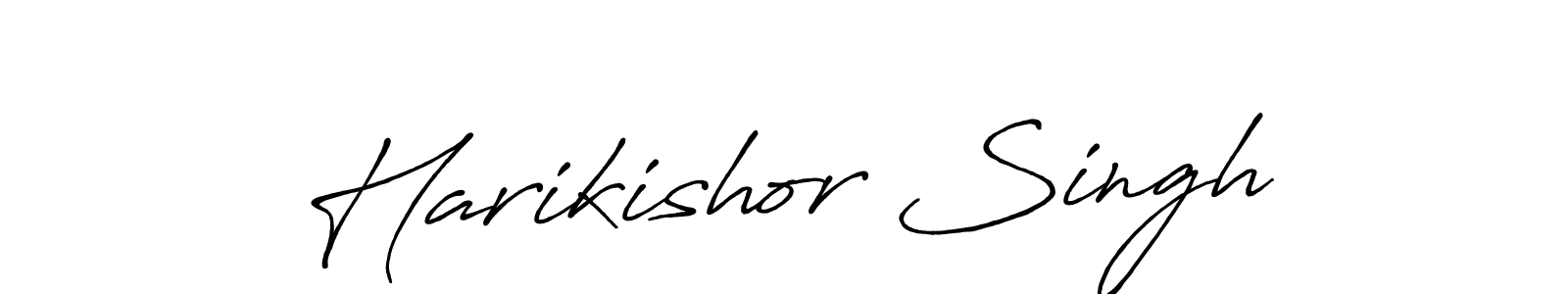 Similarly Antro_Vectra_Bolder is the best handwritten signature design. Signature creator online .You can use it as an online autograph creator for name Harikishor Singh. Harikishor Singh signature style 7 images and pictures png