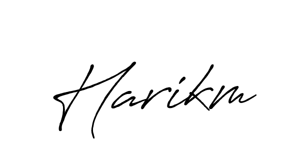 Similarly Antro_Vectra_Bolder is the best handwritten signature design. Signature creator online .You can use it as an online autograph creator for name Harikm. Harikm signature style 7 images and pictures png