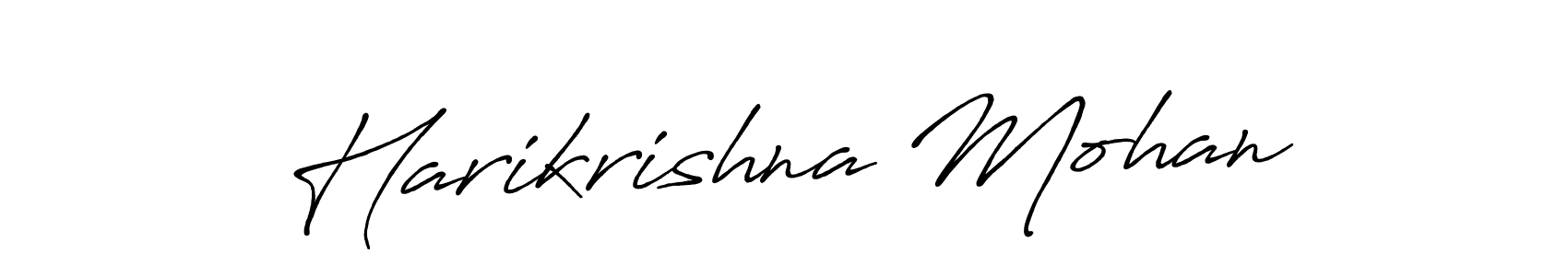 How to make Harikrishna Mohan name signature. Use Antro_Vectra_Bolder style for creating short signs online. This is the latest handwritten sign. Harikrishna Mohan signature style 7 images and pictures png