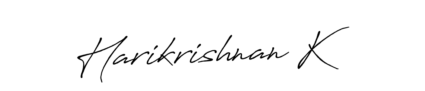 Also we have Harikrishnan K name is the best signature style. Create professional handwritten signature collection using Antro_Vectra_Bolder autograph style. Harikrishnan K signature style 7 images and pictures png