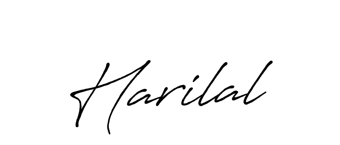 How to make Harilal name signature. Use Antro_Vectra_Bolder style for creating short signs online. This is the latest handwritten sign. Harilal signature style 7 images and pictures png