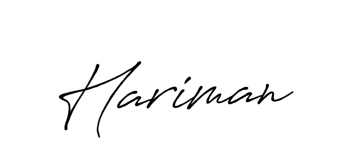 How to make Hariman name signature. Use Antro_Vectra_Bolder style for creating short signs online. This is the latest handwritten sign. Hariman signature style 7 images and pictures png