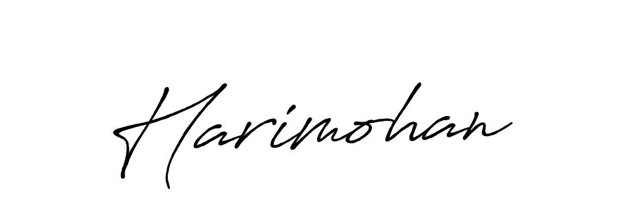 Use a signature maker to create a handwritten signature online. With this signature software, you can design (Antro_Vectra_Bolder) your own signature for name Harimohan. Harimohan signature style 7 images and pictures png