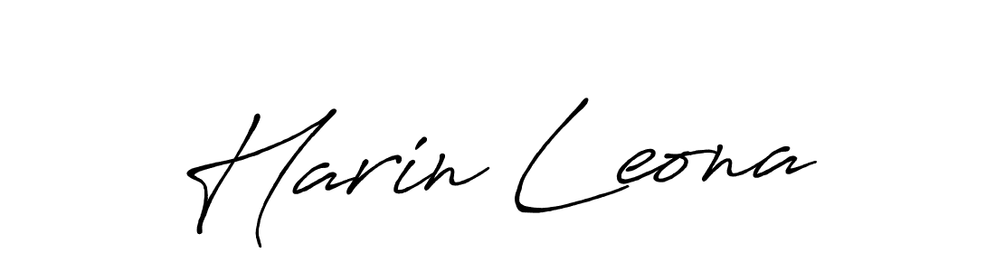 Design your own signature with our free online signature maker. With this signature software, you can create a handwritten (Antro_Vectra_Bolder) signature for name Harin Leona. Harin Leona signature style 7 images and pictures png