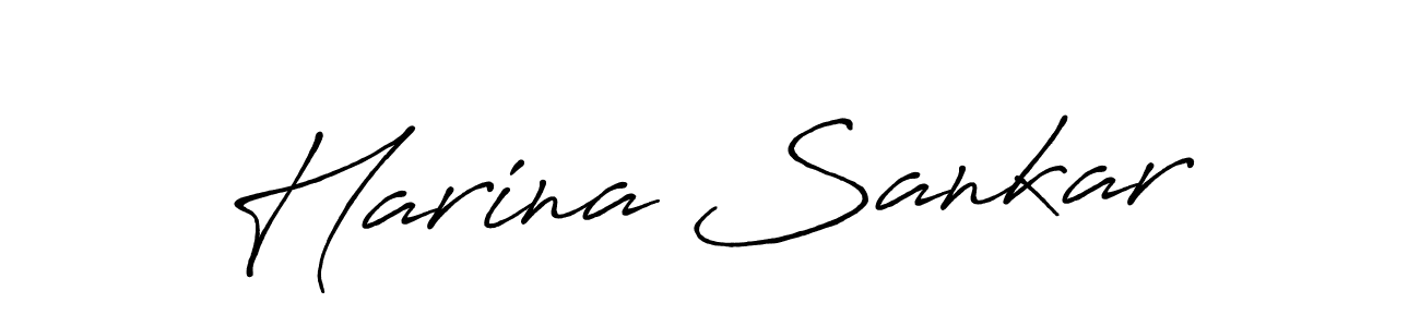 Make a beautiful signature design for name Harina Sankar. With this signature (Antro_Vectra_Bolder) style, you can create a handwritten signature for free. Harina Sankar signature style 7 images and pictures png