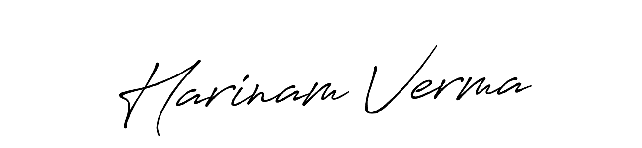 Similarly Antro_Vectra_Bolder is the best handwritten signature design. Signature creator online .You can use it as an online autograph creator for name Harinam Verma. Harinam Verma signature style 7 images and pictures png