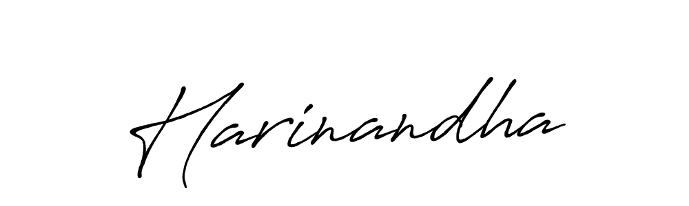 How to make Harinandha signature? Antro_Vectra_Bolder is a professional autograph style. Create handwritten signature for Harinandha name. Harinandha signature style 7 images and pictures png