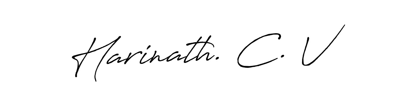 Use a signature maker to create a handwritten signature online. With this signature software, you can design (Antro_Vectra_Bolder) your own signature for name Harinath. C. V. Harinath. C. V signature style 7 images and pictures png
