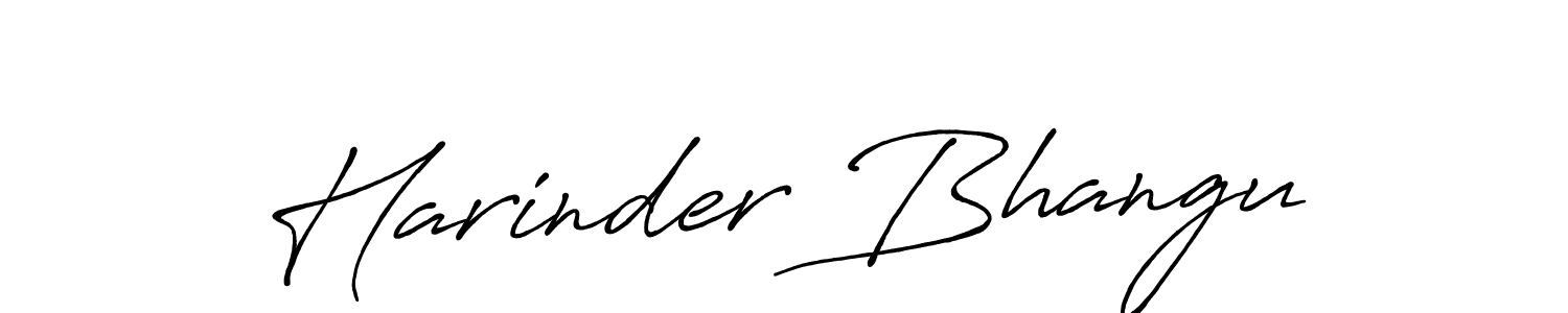 Also You can easily find your signature by using the search form. We will create Harinder Bhangu name handwritten signature images for you free of cost using Antro_Vectra_Bolder sign style. Harinder Bhangu signature style 7 images and pictures png