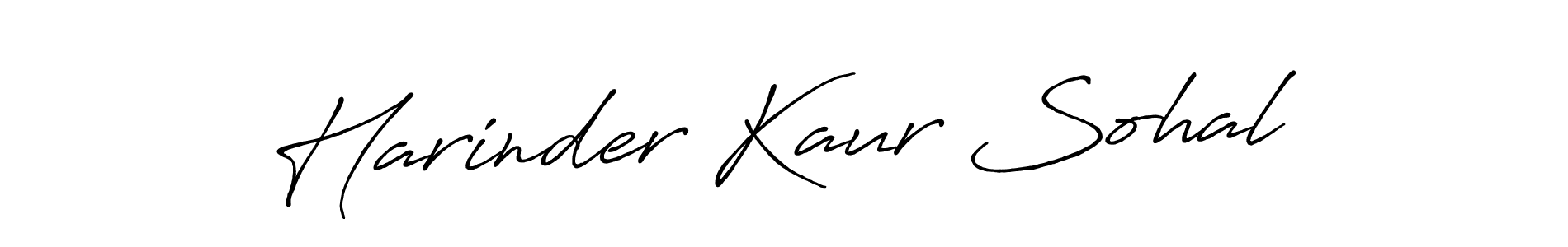 Harinder Kaur Sohal stylish signature style. Best Handwritten Sign (Antro_Vectra_Bolder) for my name. Handwritten Signature Collection Ideas for my name Harinder Kaur Sohal. Harinder Kaur Sohal signature style 7 images and pictures png