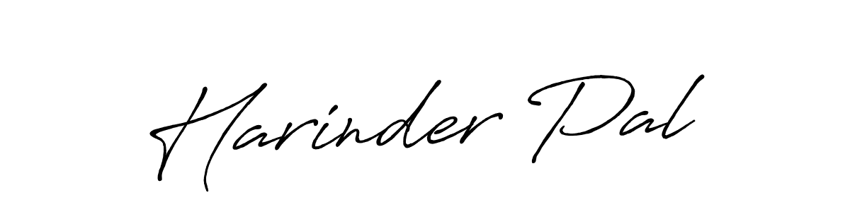 Harinder Pal stylish signature style. Best Handwritten Sign (Antro_Vectra_Bolder) for my name. Handwritten Signature Collection Ideas for my name Harinder Pal. Harinder Pal signature style 7 images and pictures png