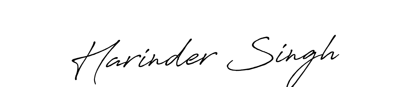 Also we have Harinder Singh name is the best signature style. Create professional handwritten signature collection using Antro_Vectra_Bolder autograph style. Harinder Singh signature style 7 images and pictures png