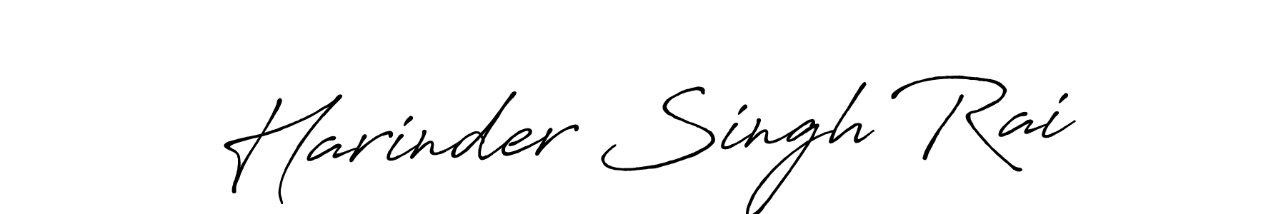 Make a beautiful signature design for name Harinder Singh Rai. With this signature (Antro_Vectra_Bolder) style, you can create a handwritten signature for free. Harinder Singh Rai signature style 7 images and pictures png