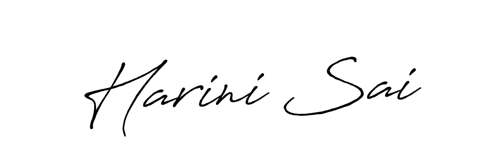 Create a beautiful signature design for name Harini Sai. With this signature (Antro_Vectra_Bolder) fonts, you can make a handwritten signature for free. Harini Sai signature style 7 images and pictures png