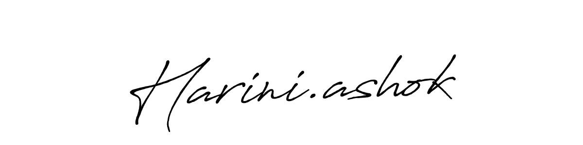 Make a beautiful signature design for name Harini.ashok. With this signature (Antro_Vectra_Bolder) style, you can create a handwritten signature for free. Harini.ashok signature style 7 images and pictures png