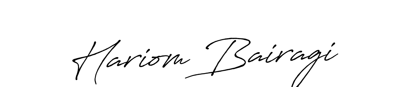 Make a beautiful signature design for name Hariom Bairagi. With this signature (Antro_Vectra_Bolder) style, you can create a handwritten signature for free. Hariom Bairagi signature style 7 images and pictures png