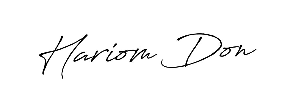 Create a beautiful signature design for name Hariom Don. With this signature (Antro_Vectra_Bolder) fonts, you can make a handwritten signature for free. Hariom Don signature style 7 images and pictures png