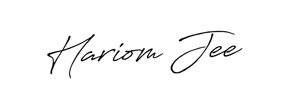 Design your own signature with our free online signature maker. With this signature software, you can create a handwritten (Antro_Vectra_Bolder) signature for name Hariom Jee. Hariom Jee signature style 7 images and pictures png