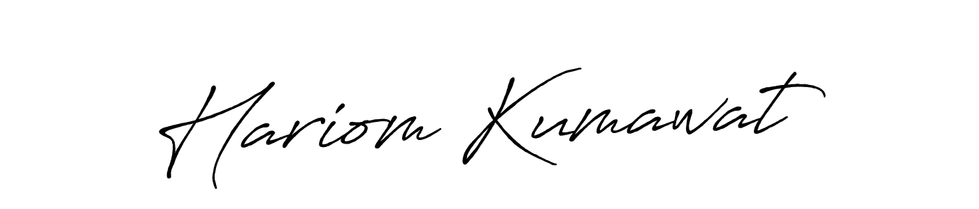 if you are searching for the best signature style for your name Hariom Kumawat. so please give up your signature search. here we have designed multiple signature styles  using Antro_Vectra_Bolder. Hariom Kumawat signature style 7 images and pictures png