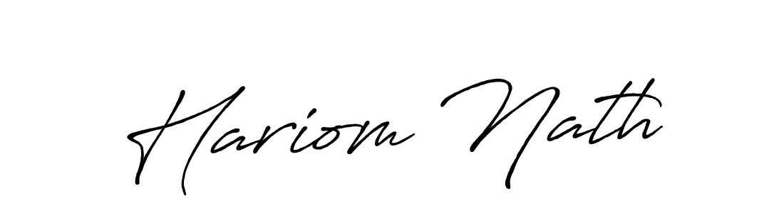 Design your own signature with our free online signature maker. With this signature software, you can create a handwritten (Antro_Vectra_Bolder) signature for name Hariom Nath. Hariom Nath signature style 7 images and pictures png