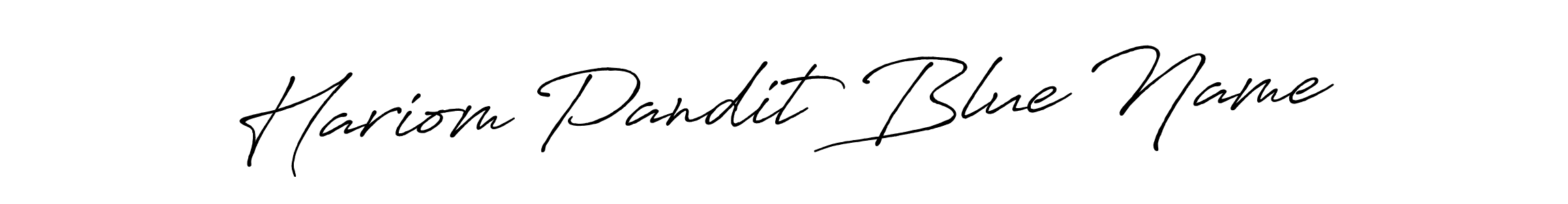 Design your own signature with our free online signature maker. With this signature software, you can create a handwritten (Antro_Vectra_Bolder) signature for name Hariom Pandit Blue Name. Hariom Pandit Blue Name signature style 7 images and pictures png