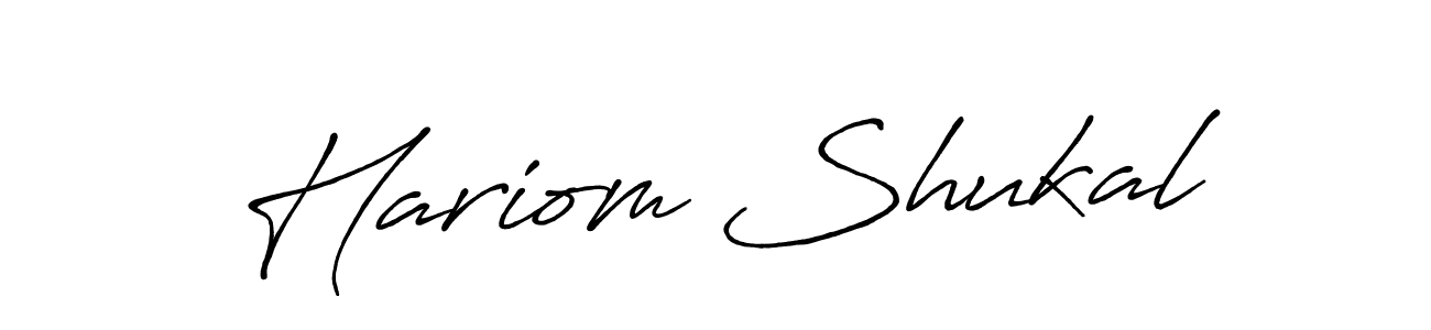 Hariom Shukal stylish signature style. Best Handwritten Sign (Antro_Vectra_Bolder) for my name. Handwritten Signature Collection Ideas for my name Hariom Shukal. Hariom Shukal signature style 7 images and pictures png