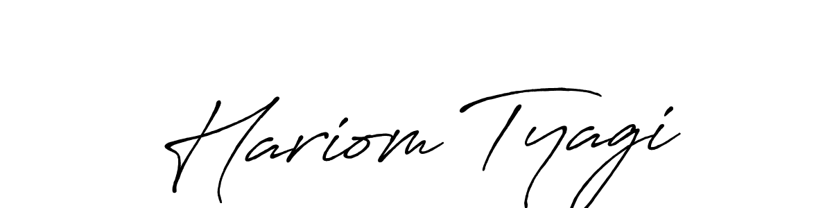 Design your own signature with our free online signature maker. With this signature software, you can create a handwritten (Antro_Vectra_Bolder) signature for name Hariom Tyagi. Hariom Tyagi signature style 7 images and pictures png