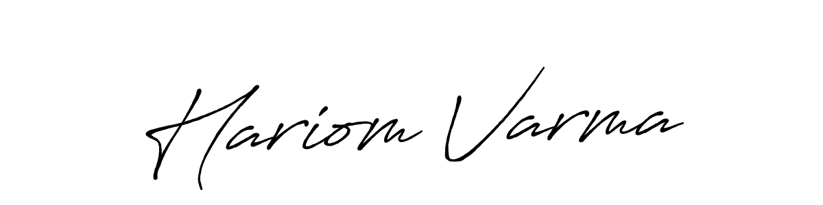 Also we have Hariom Varma name is the best signature style. Create professional handwritten signature collection using Antro_Vectra_Bolder autograph style. Hariom Varma signature style 7 images and pictures png