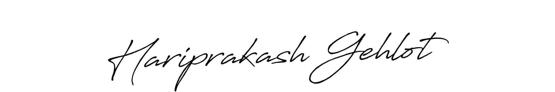 How to make Hariprakash Gehlot name signature. Use Antro_Vectra_Bolder style for creating short signs online. This is the latest handwritten sign. Hariprakash Gehlot signature style 7 images and pictures png