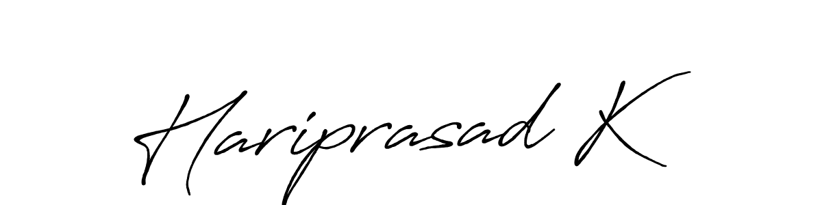 Make a beautiful signature design for name Hariprasad K. Use this online signature maker to create a handwritten signature for free. Hariprasad K signature style 7 images and pictures png