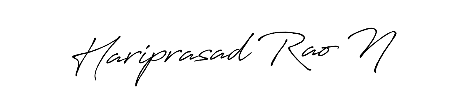 Create a beautiful signature design for name Hariprasad Rao N. With this signature (Antro_Vectra_Bolder) fonts, you can make a handwritten signature for free. Hariprasad Rao N signature style 7 images and pictures png