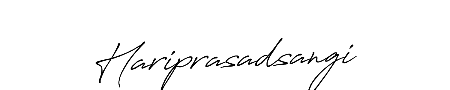 Also we have Hariprasadsangi name is the best signature style. Create professional handwritten signature collection using Antro_Vectra_Bolder autograph style. Hariprasadsangi signature style 7 images and pictures png