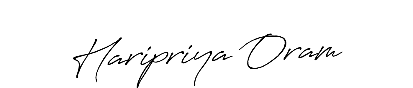 Design your own signature with our free online signature maker. With this signature software, you can create a handwritten (Antro_Vectra_Bolder) signature for name Haripriya Oram. Haripriya Oram signature style 7 images and pictures png