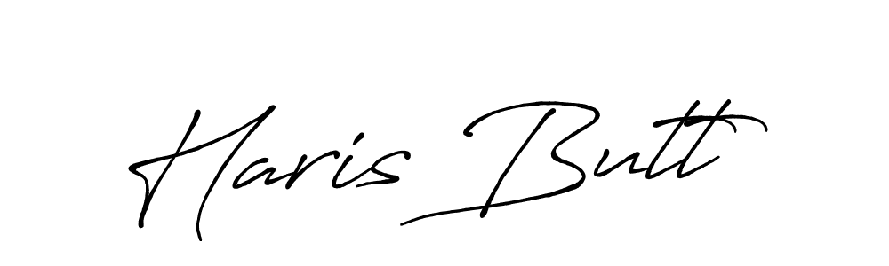 Make a beautiful signature design for name Haris Butt. With this signature (Antro_Vectra_Bolder) style, you can create a handwritten signature for free. Haris Butt signature style 7 images and pictures png