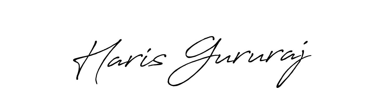 Make a beautiful signature design for name Haris Gururaj. With this signature (Antro_Vectra_Bolder) style, you can create a handwritten signature for free. Haris Gururaj signature style 7 images and pictures png