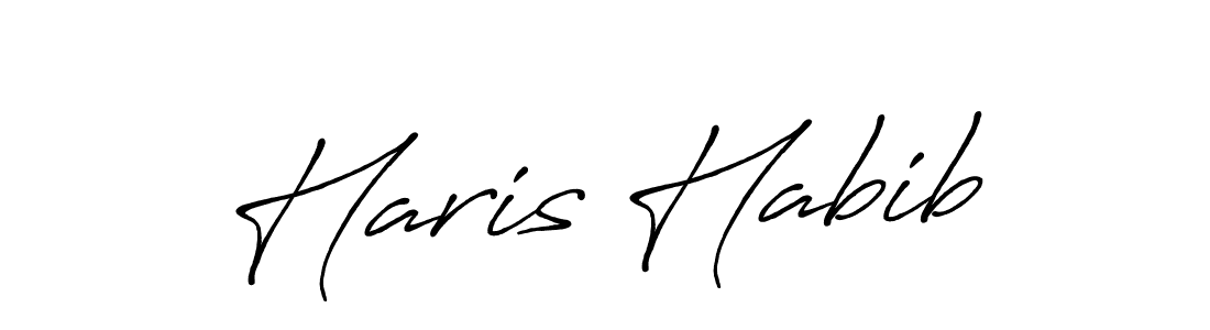 Design your own signature with our free online signature maker. With this signature software, you can create a handwritten (Antro_Vectra_Bolder) signature for name Haris Habib. Haris Habib signature style 7 images and pictures png