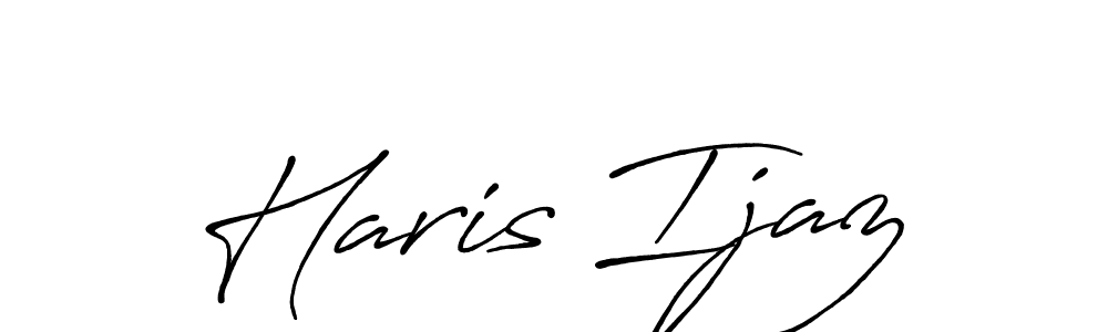 Create a beautiful signature design for name Haris Ijaz. With this signature (Antro_Vectra_Bolder) fonts, you can make a handwritten signature for free. Haris Ijaz signature style 7 images and pictures png