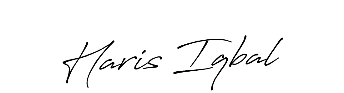 How to make Haris Iqbal name signature. Use Antro_Vectra_Bolder style for creating short signs online. This is the latest handwritten sign. Haris Iqbal signature style 7 images and pictures png