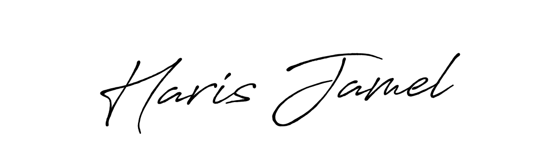 Design your own signature with our free online signature maker. With this signature software, you can create a handwritten (Antro_Vectra_Bolder) signature for name Haris Jamel. Haris Jamel signature style 7 images and pictures png
