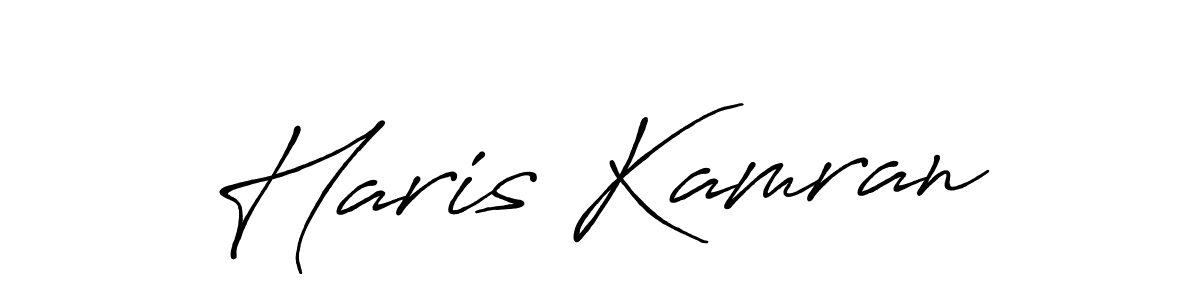 The best way (Antro_Vectra_Bolder) to make a short signature is to pick only two or three words in your name. The name Haris Kamran include a total of six letters. For converting this name. Haris Kamran signature style 7 images and pictures png