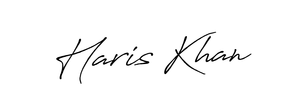 You should practise on your own different ways (Antro_Vectra_Bolder) to write your name (Haris Khan) in signature. don't let someone else do it for you. Haris Khan signature style 7 images and pictures png