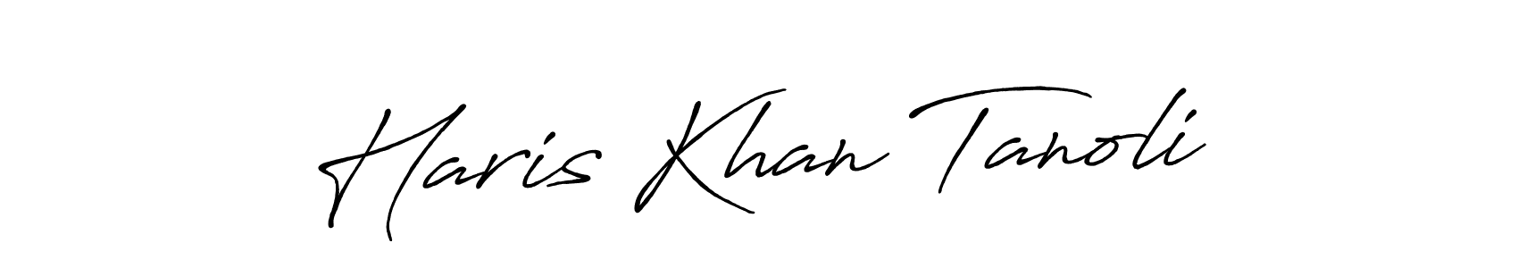 Also we have Haris Khan Tanoli name is the best signature style. Create professional handwritten signature collection using Antro_Vectra_Bolder autograph style. Haris Khan Tanoli signature style 7 images and pictures png