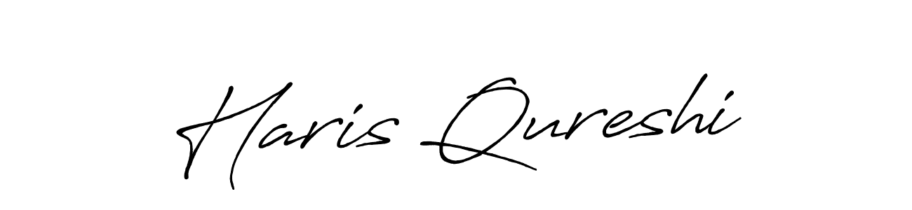 Use a signature maker to create a handwritten signature online. With this signature software, you can design (Antro_Vectra_Bolder) your own signature for name Haris Qureshi. Haris Qureshi signature style 7 images and pictures png