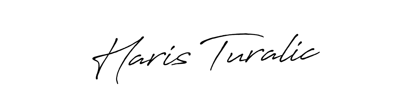 Use a signature maker to create a handwritten signature online. With this signature software, you can design (Antro_Vectra_Bolder) your own signature for name Haris Turalic. Haris Turalic signature style 7 images and pictures png