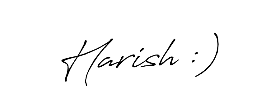 Harish :) stylish signature style. Best Handwritten Sign (Antro_Vectra_Bolder) for my name. Handwritten Signature Collection Ideas for my name Harish :). Harish :) signature style 7 images and pictures png